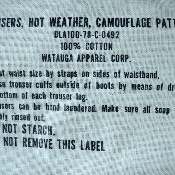 NEW 78' USMC Military Trouser RDF RipStop ERDL Hot Weather Camo Pants Med Reg - Picture 10 of 12